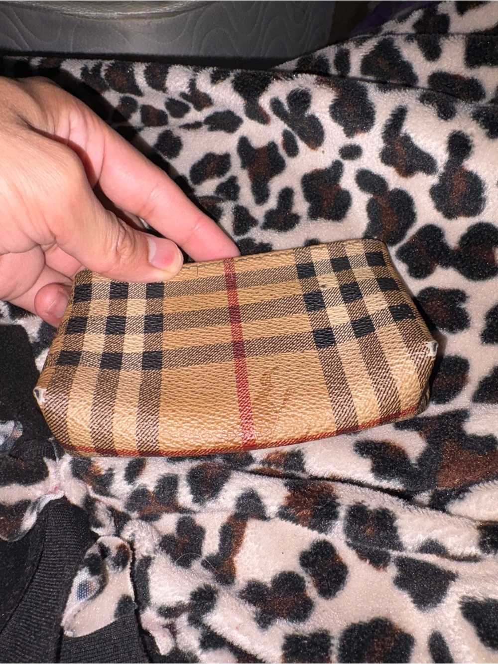 BURBERRY Plaid Zip Coin Pouch - Picture 3 of 5